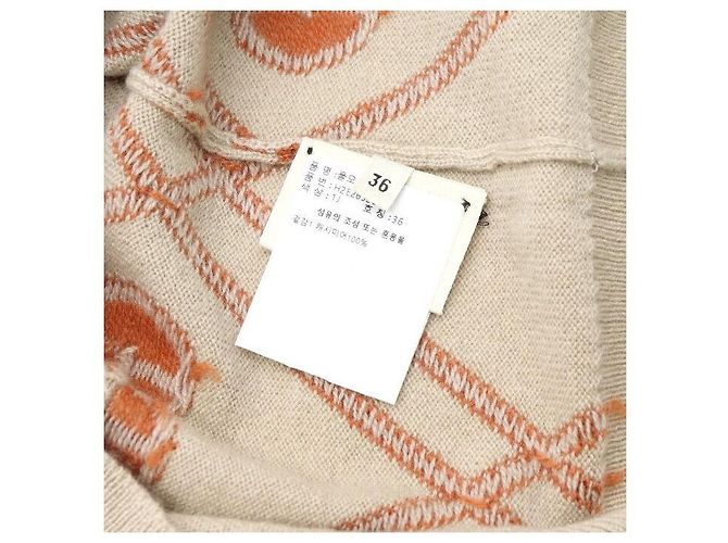 Hermès Beiger Kaschmir-Pullover für Damen aus Strick - Ansicht 6