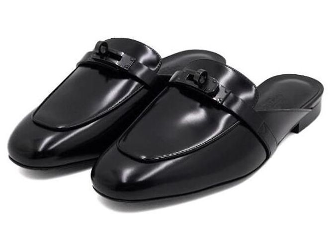 Hermès Mules da donna OZ Oz in pelle di capra nera Nero - vista 3