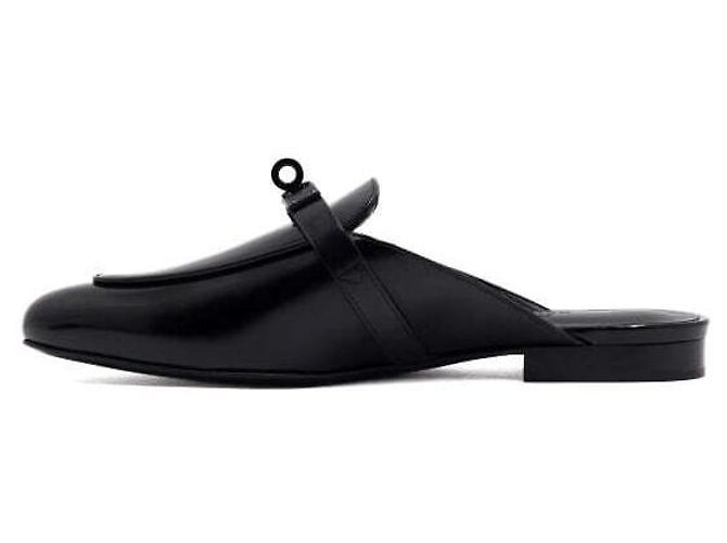 Hermès Mules da donna OZ Oz in pelle di capra nera Nero - vista 4