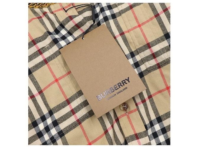 Burberry Camisa de algodón a cuadros con cadena para mujer Runway Collection - vista 6