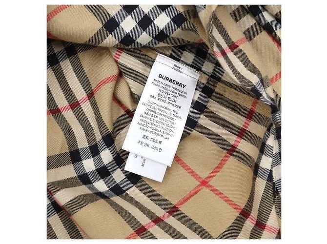 Burberry Camisa de algodón a cuadros con cadena para mujer Runway Collection - vista 7