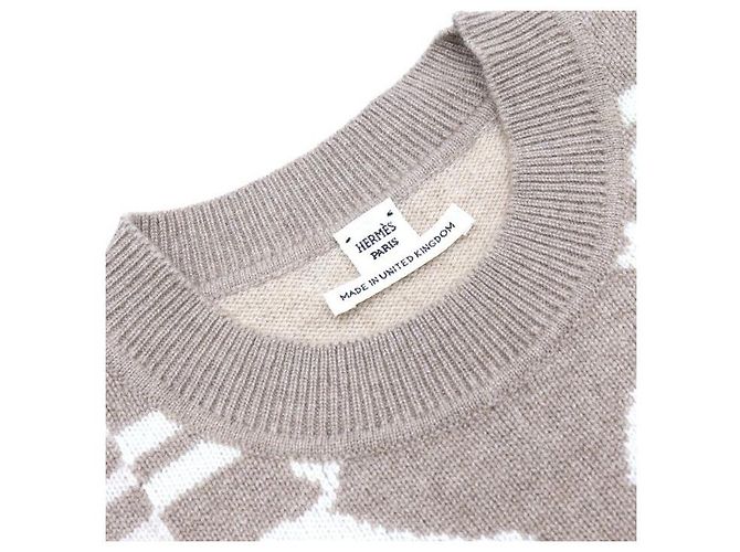 Hermès Prenda de punto Cashmere Ecos para mujer Castaño - vista 5