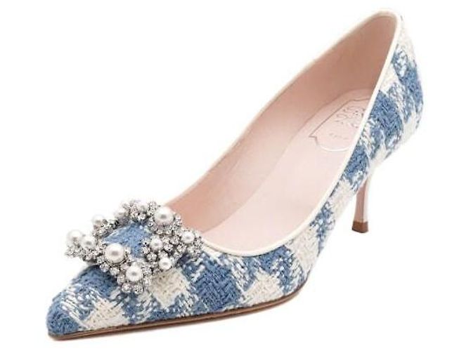 Roger Vivier Multicolor Tweed Flower Strass Pearl Pumps Multiple colors - view 2
