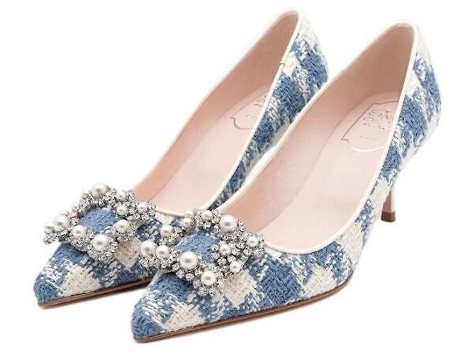 Roger Vivier Multicolor Tweed Flower Strass Pearl Pumps Multiple colors - view 3