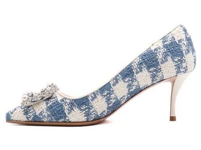 Roger Vivier Multicolor Tweed Flower Strass Pearl Pumps Multiple colors - view 4