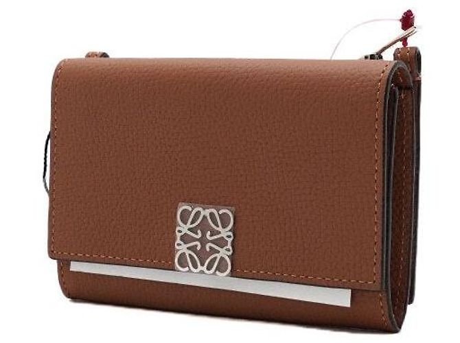 Loewe Borsa a tracolla Anagram WOC Wallet on Chain Marrone - vista 3