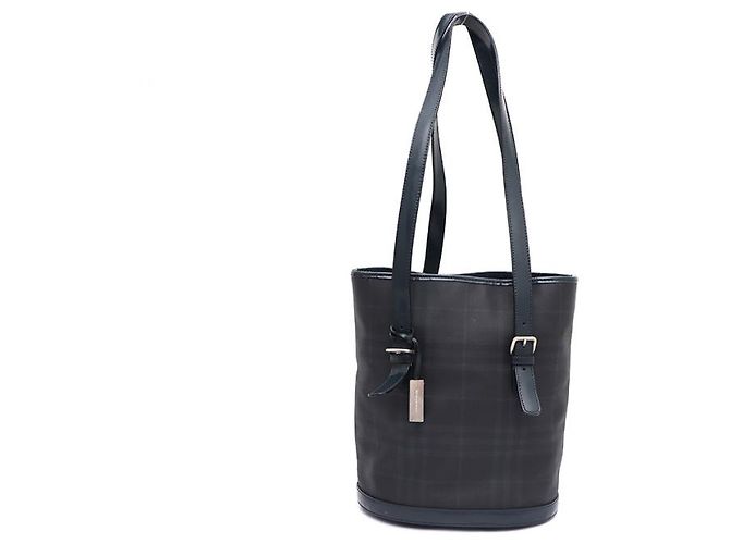 Burberry Borsa Tote e Borsa a Tracolla in PVC Nova Check Blu - vista 10
