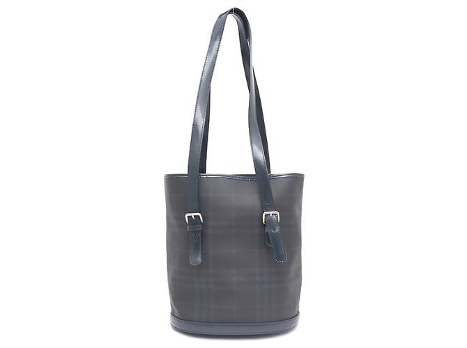 Burberry Borsa Tote e Borsa a Tracolla in PVC Nova Check Blu - vista 12