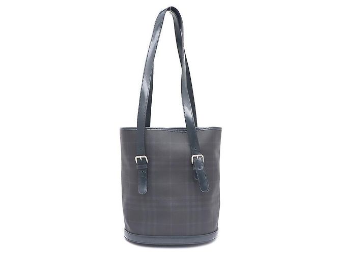Burberry Borsa Tote e Borsa a Tracolla in PVC Nova Check Blu - vista 3