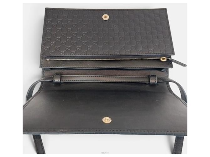 Gucci Borsa a tracolla Micro GG Shima Nero - vista 5