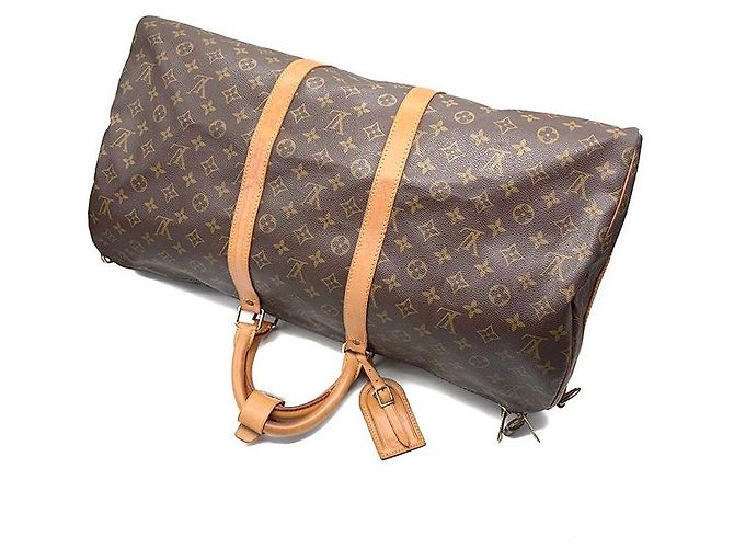 Louis Vuitton Monogram Bandoulière Keepall Marrone - vista 4