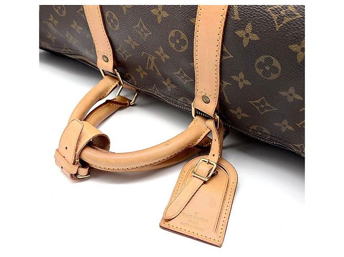 Louis Vuitton Monogram Bandoulière Keepall Marrone - vista 5
