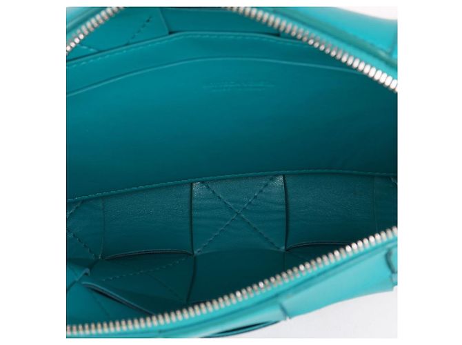 Bottega Veneta Mini Pochette con Tracolla Aquamarine Blu - vista 10