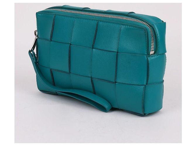 Bottega Veneta Mini Pochette con Tracolla Aquamarine Blu - vista 2