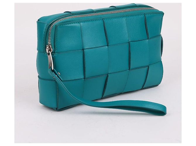 Bottega Veneta Mini Pochette con Tracolla Aquamarine Blu - vista 3