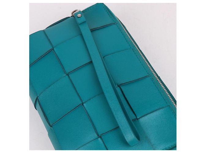 Bottega Veneta Mini Pochette con Tracolla Aquamarine Blu - vista 6