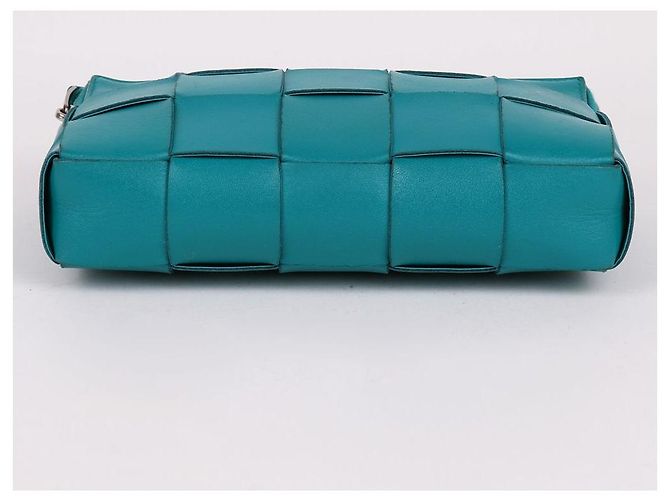 Bottega Veneta Mini Pochette con Tracolla Aquamarine Blu - vista 7