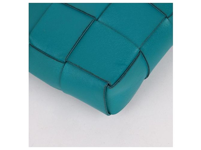 Bottega Veneta Mini Pochette con Tracolla Aquamarine Blu - vista 8