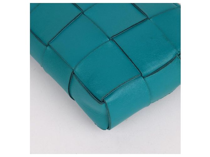 Bottega Veneta Mini Pochette con Tracolla Aquamarine Blu - vista 9