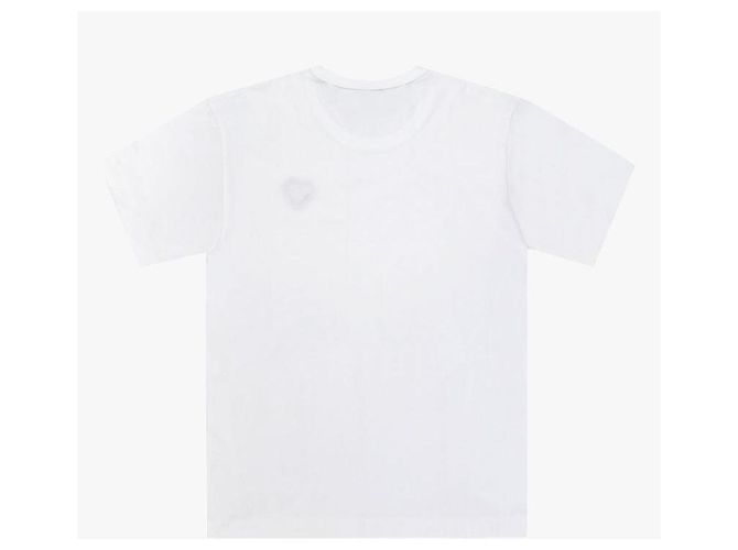 Comme Des Garcons T-shirt a Maniche Corte Play Black Heart Patch Rhinestone Uomo e Donna Argento - vista 5