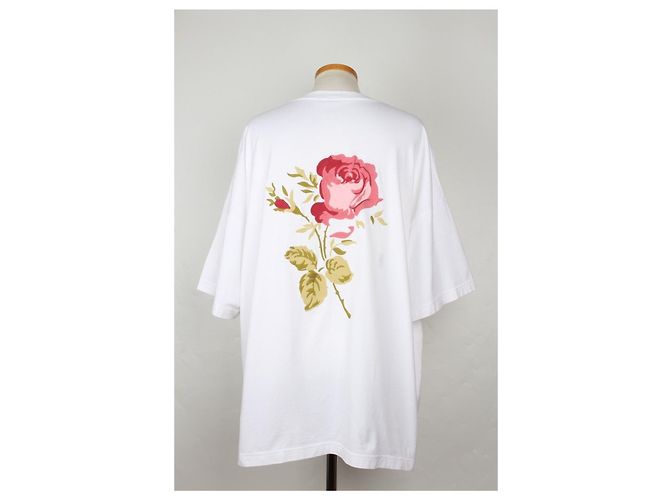 Dior T-shirt a maniche corte con logo rosa ricamato XL Bianco - vista 3