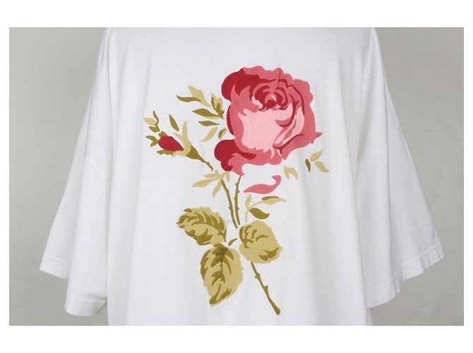 Dior T-shirt a maniche corte con logo rosa ricamato XL Bianco - vista 6