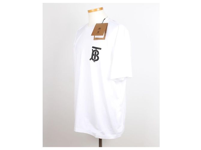 Burberry Monogram Oversized Kurzarm T-Shirt für Herren Weiß - Ansicht 6