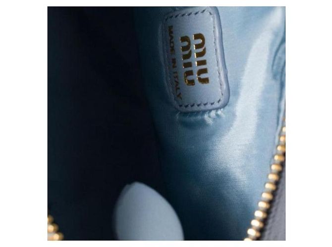 Miu Miu Gabardine-Beutel Blau - Ansicht 5