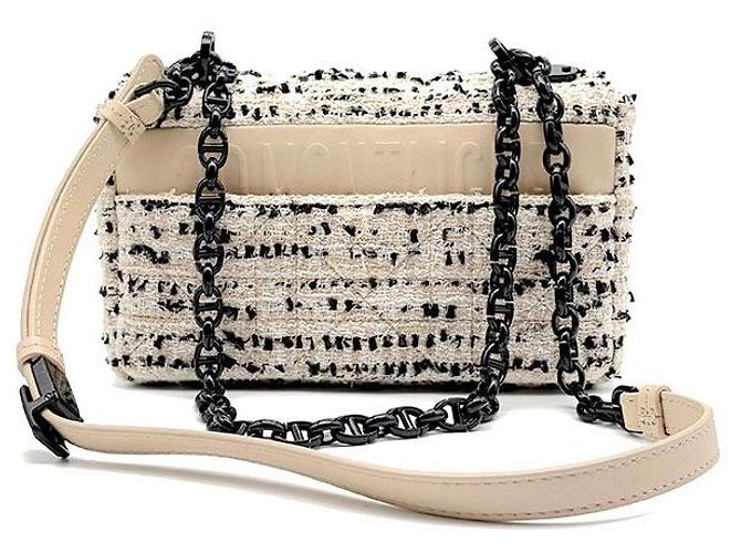 Dior Borsa Christian Tweed Caro Small Bianco - vista 3