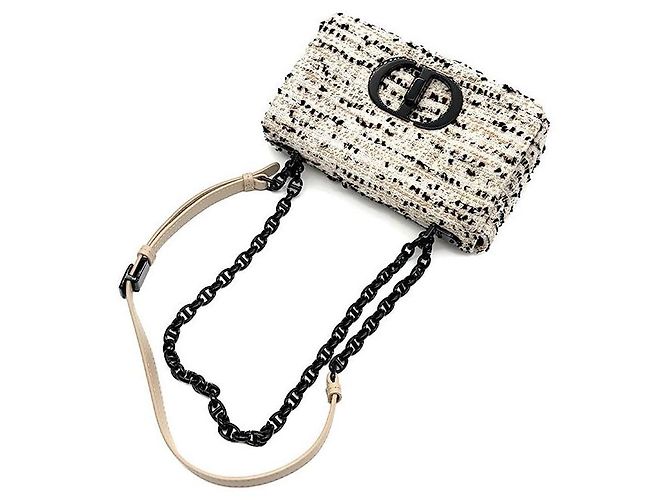Dior Borsa Christian Tweed Caro Small Bianco - vista 4