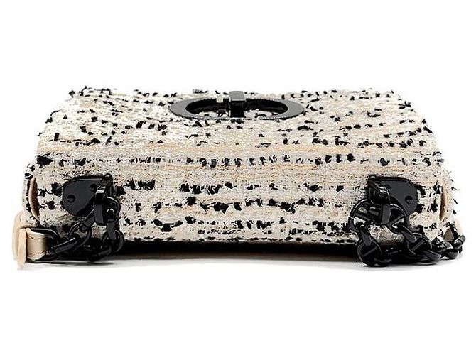 Dior Borsa Christian Tweed Caro Small Bianco - vista 6