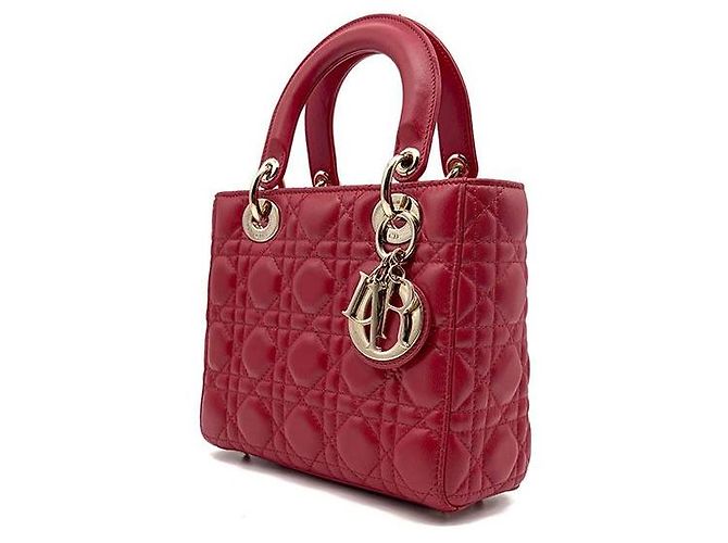 Dior Christian Cannage Lady Bag Small Rosso - vista 2