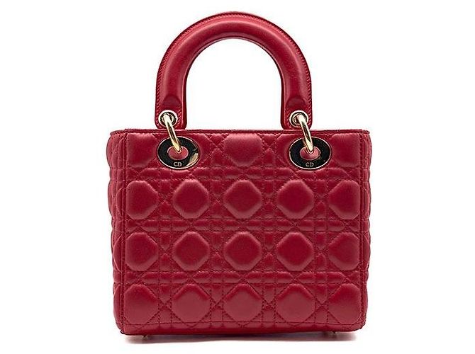 Dior Christian Cannage Lady Bag Small Rosso - vista 3