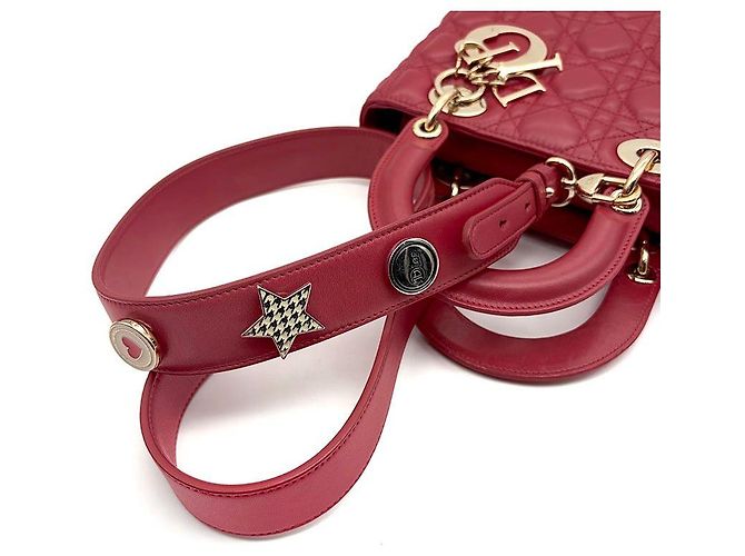 Dior Christian Cannage Lady Bag Small Rosso - vista 5