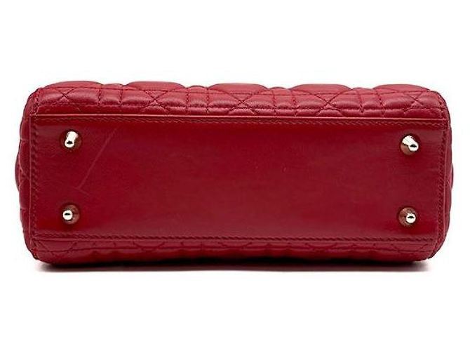 Dior Christian Cannage Lady Bag Small Rosso - vista 7