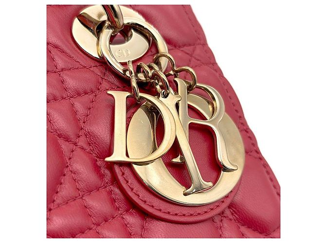 Dior Christian Cannage Lady Bag Small Rosso - vista 8