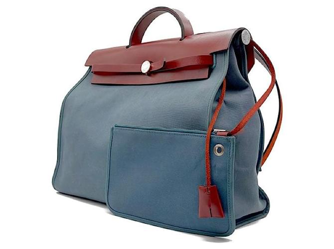 Hermès NEW ZIP Erbag Large Blu - vista 2