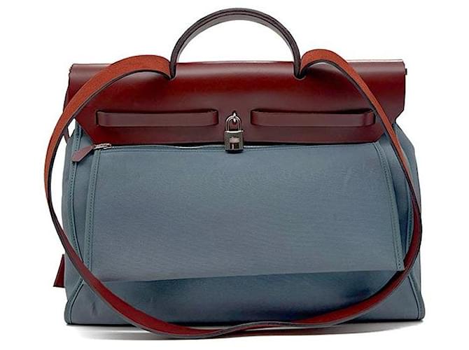 Hermès NEW ZIP Erbag Large Blu - vista 3