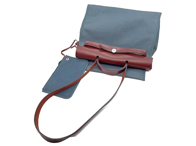 Hermès NEW ZIP Erbag Large Blu - vista 4