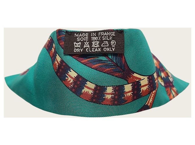Hermès Grüner Twilly-Seidenschal mit Tiermotiv - Ansicht 5