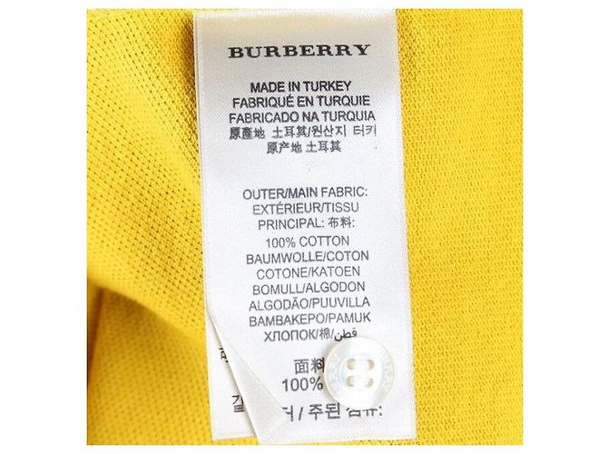 Burberry PK Kurzarm-Poloshirt mit besticktem Logo Gelb - Ansicht 8