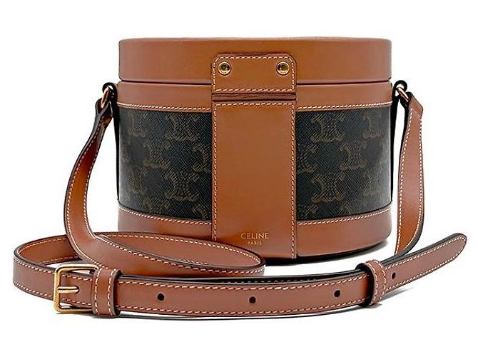 Céline Triomphe Tambour Schultertasche Medium Braun - Ansicht 3