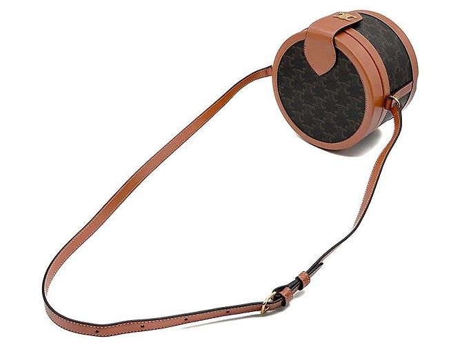 Céline Triomphe Tambour Schultertasche Medium Braun - Ansicht 4