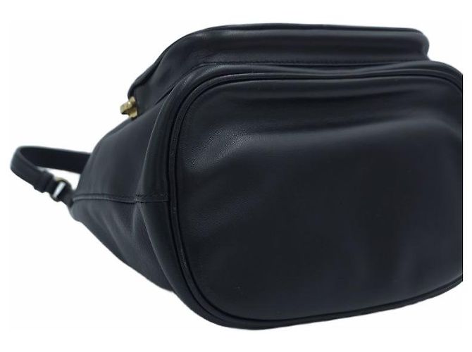 Prada Mini borsa bucket in pelle Duet Triangle Logo Nera Nero - vista 6