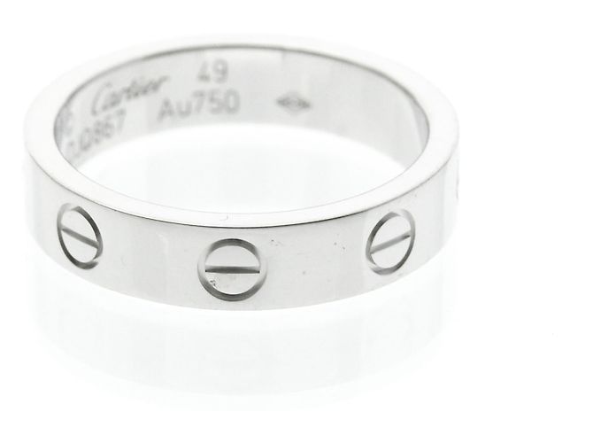 Cartier Love Ehering 1 Diamant 18K Weißgold mit Diamant Silber - Ansicht 2