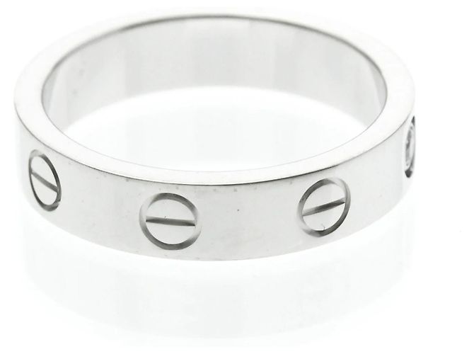 Cartier Love Ehering 1 Diamant 18K Weißgold mit Diamant Silber - Ansicht 4