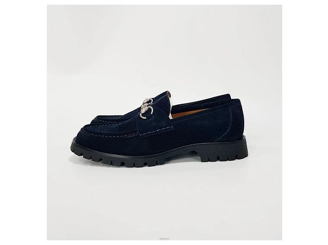 Gucci Mocassini in camoscio da uomo Blu - vista 4