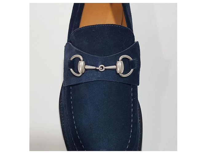 Gucci Mocassini in camoscio da uomo Blu - vista 6