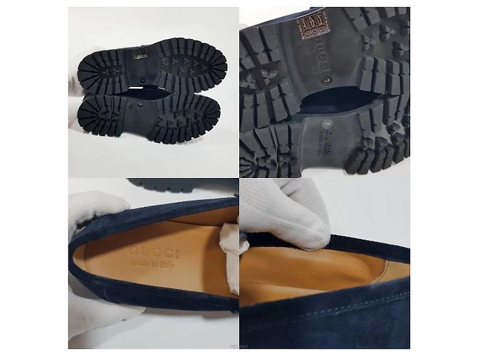 Gucci Mocassini in camoscio da uomo Blu - vista 7