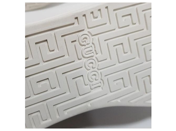 Gucci Sneakers Ace Square Web in pelle nera Nero - vista 8